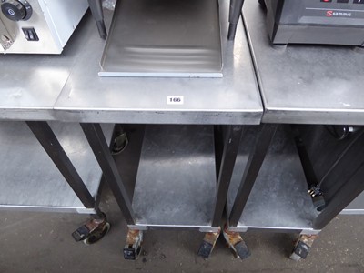 Lot 166 - 40cm stainless steel preparation table with...