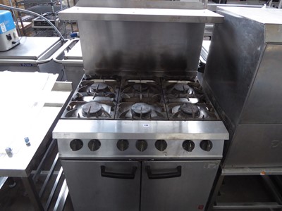 Lot 188 - 90cm gas Falcon 6 burner cooker with 2 door...