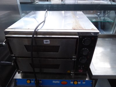 Lot 191 - 52cm electric Pizza Si twin deck pizza oven