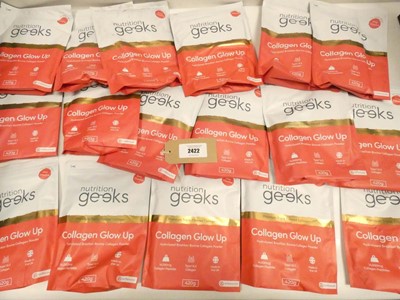 Lot 2422 - 17x packs of NutritionGeeks Collagen Glow Up 420g