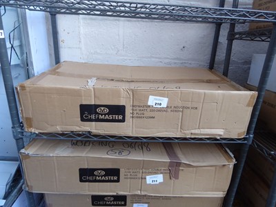 Lot 210 - Chef Master double induction hob, boxed