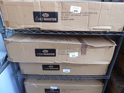 Lot 211 - Chef Master double induction hob, boxed