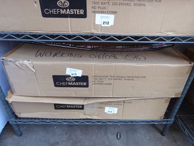 Lot 213 - Chef Master double induction hob, boxed
