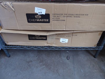 Lot 214 - Chef Master double induction hob, boxed