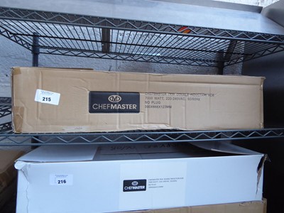 Lot 215 - Chef Master double induction hob, boxed