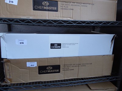Lot 216 - Chef Master double induction hob, boxed