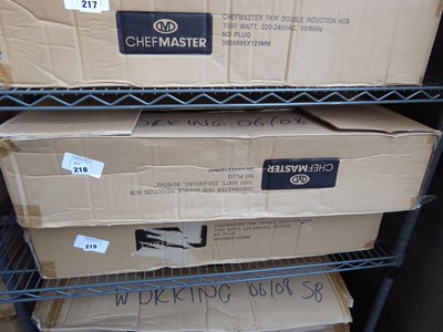 Lot 218 - Chef Master double induction hob, boxed