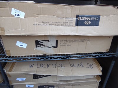 Lot 219 - Chef Master double induction hob, boxed