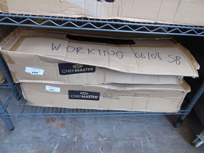 Lot 220 - Chef Master double induction hob, boxed