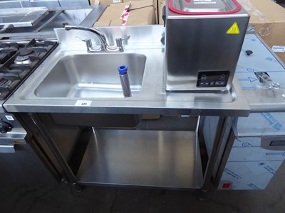 Lot 225 - 100cm stainless steel single bowl sink with...