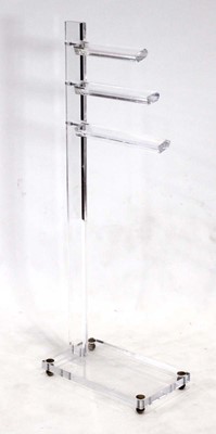 Lot 386 - A lucite rowel rail with three bars on a...