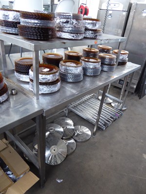 Lot 452 - 190cm stainless steel preparation table with...