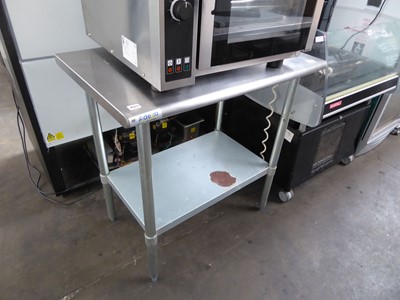 Lot 493 - 90cm Adexa stainless steel table with shelf under