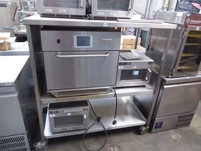 Lot 537 - 137cm stainless steel solid shelf mobile unit