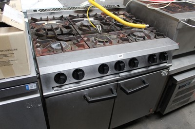 Lot 551 - 90cm gas Falcon 6 burner cooker with 2 door...