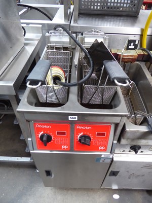 Lot 568 - 40cm Fri Fri Precision twin tank fryer with 2...