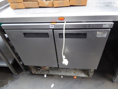Lot 570 - 90cm Williams H10CT 2 door counter fridge