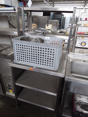 Lot 584 - 80cm stainless steel preparation station with...