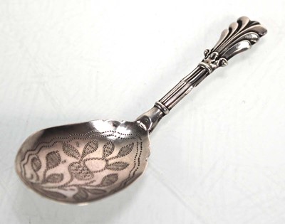 Lot 379 - An early 19th century silver caddy spoon with...
