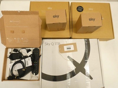 Lot 2435 - Sky Q 1TB TV box, Sky Stream, Sky WiFi...