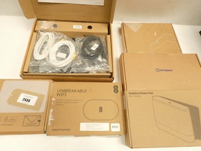 Lot 2436 - YouView TV box and various boxed routers