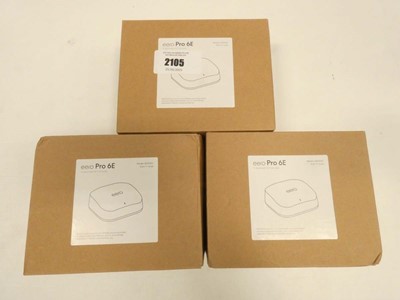 Lot 2105 - 3x boxed eero Pro 6E routers