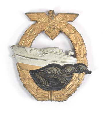 Lot 123 - A Second World War Kriegsmarine S Boat cap...