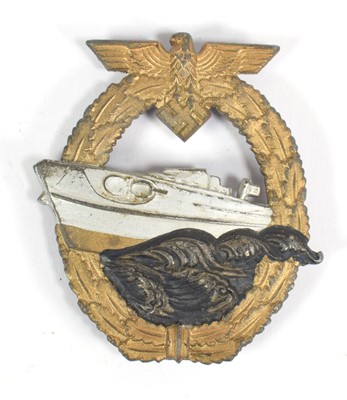 Lot 124 - A Second World War Kriegsmarine S Boat cap...