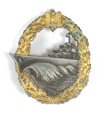 Lot 125 - A Second World War Kriegsmarine Destroyer cap...