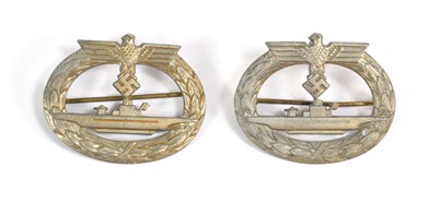 Lot 129 - Two Second World War Kriegsmarine U-Boat cap...