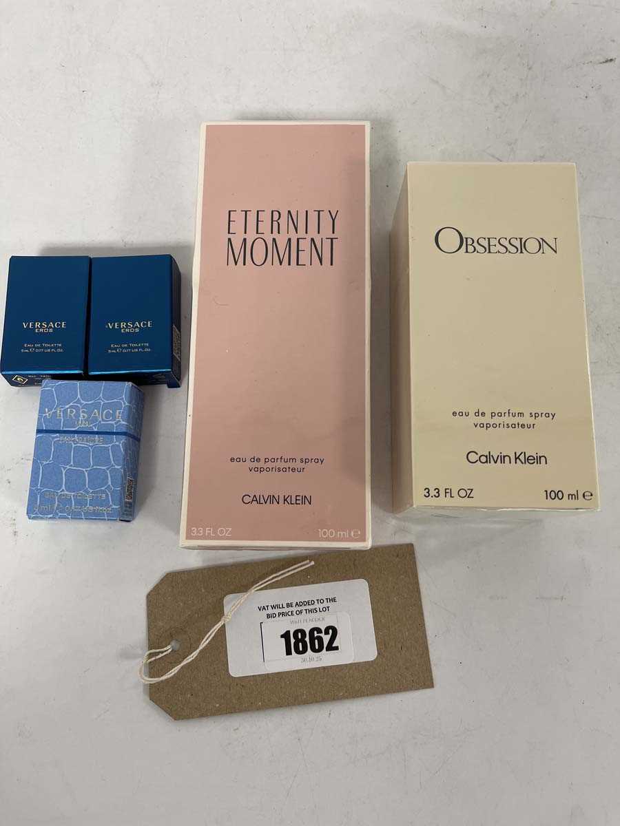 Lot 2x Calvin Klein perfumes plus 3x mini 5ml...