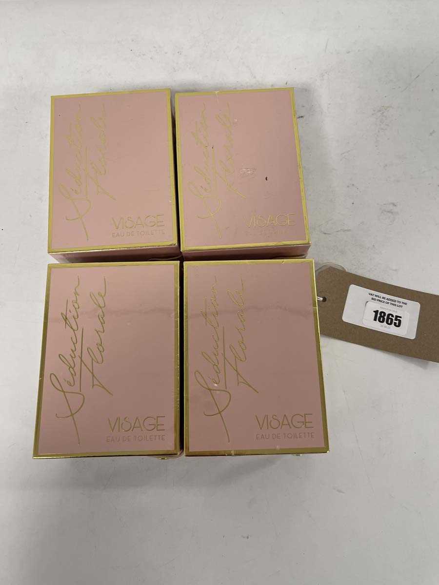 Lot 1865 - 4x Visage seduction florale eau de toilette 50ml