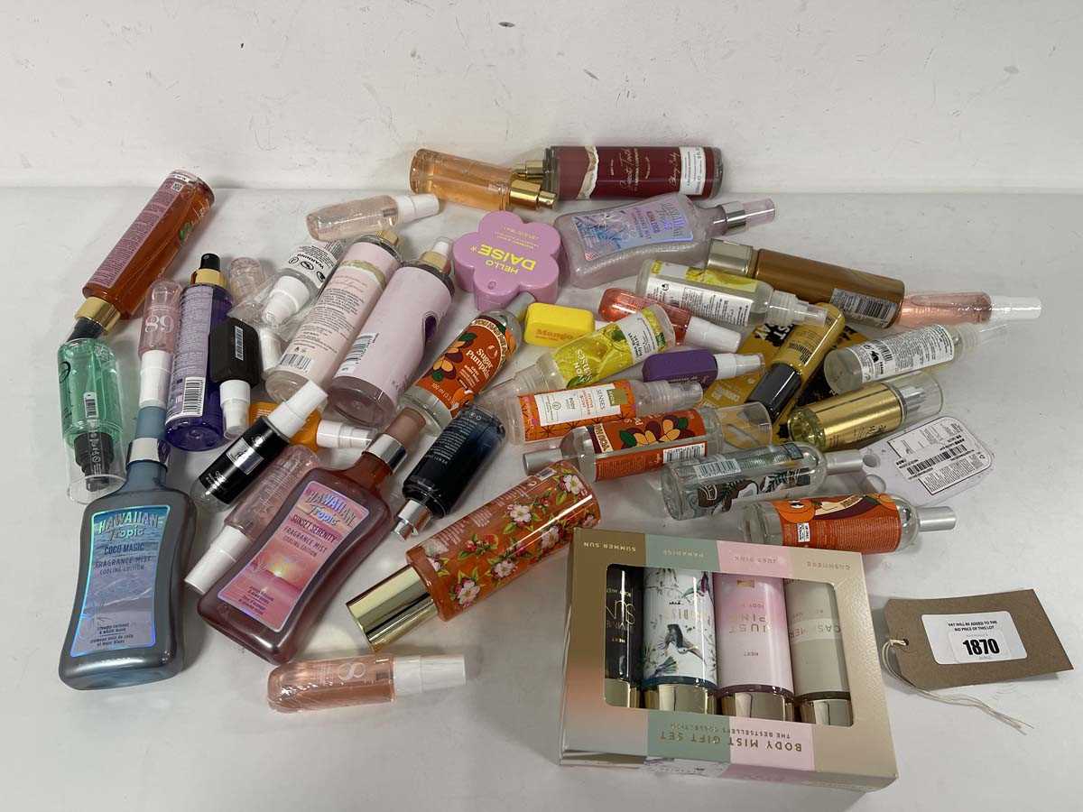 Lot Quantity of various body sprays to include The...