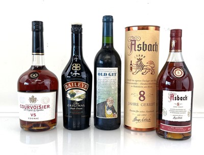 Lot 37 - 4 bottles, 1x Courvoisier VS Cognac 40% 1...
