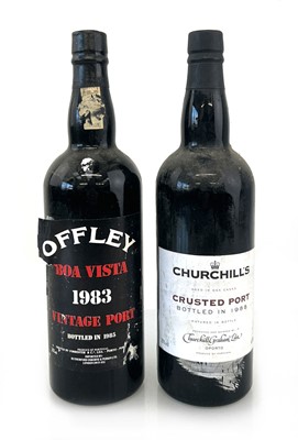 Lot 256 - 2 bottles, 1x 1983 Offley Boa Vista Vintage...
