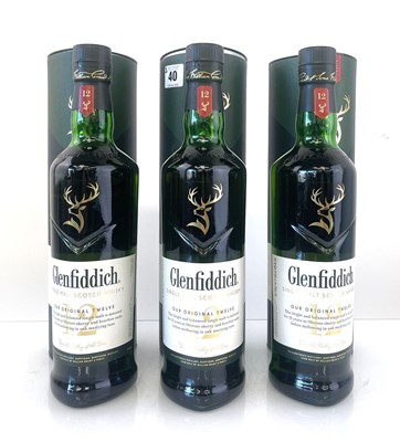 Lot 40 - 3 bottles of Glenfiddich 12 year old Our...