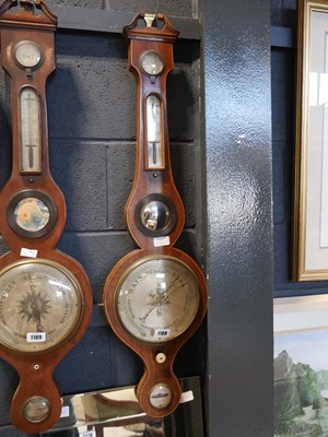Lot 1188 - Edwardian mahogany inlaid barometer by F....