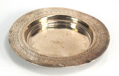 Lot 387 - A Victorian silver pin dish of circular form,...