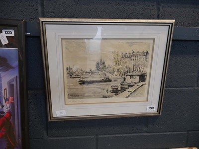 Lot 1230 - Framed and glazed watercolour of 'Le Goul...