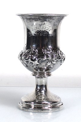 Lot 410 - A Victorian silver and parcel gilt goblet of...