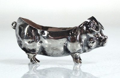 Lot 413 - A novelty silver pin cushion mount modelled as...
