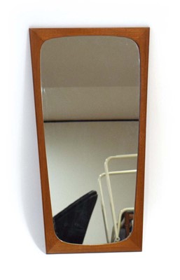 Lot 458 - A 1960/70's Danish teak framed wall mirror,...