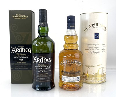 Lot 48 - 2 bottles of Single Malt Scotch Whisky, 1x...