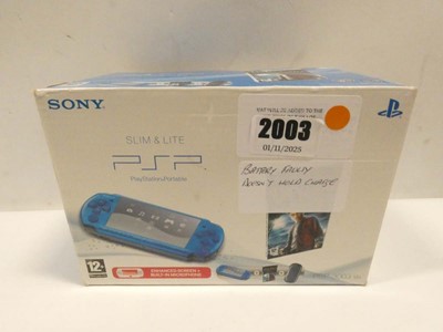 Lot 2003 - PSP (3003) Blue with box and accessories...