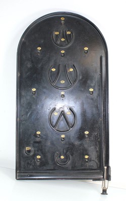 Lot 170 - A black Bakelite type bagette game, l. 60 cm,...