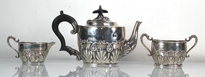 Lot 428 - An Edwardian silver bachelors' tea service...