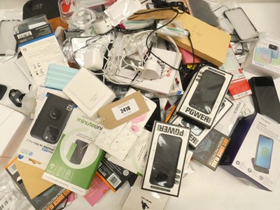 Lot 2416 - Assorted smartphone accessories; cases /...