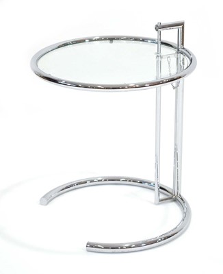 Lot 171 - A Model E1027 chrome and glass side table...