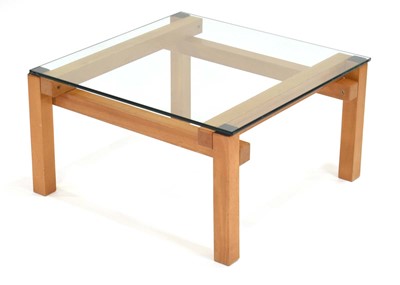 Lot 173 - John Makepeace (b. 1939), a glass-topped pine...