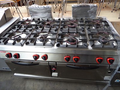 Lot 618 - 160cm gas 8 burner Angelo Po range type cooker...